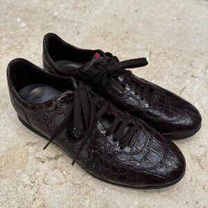 Gucci Brown Crocodile Shoes - Mens size 10.5
